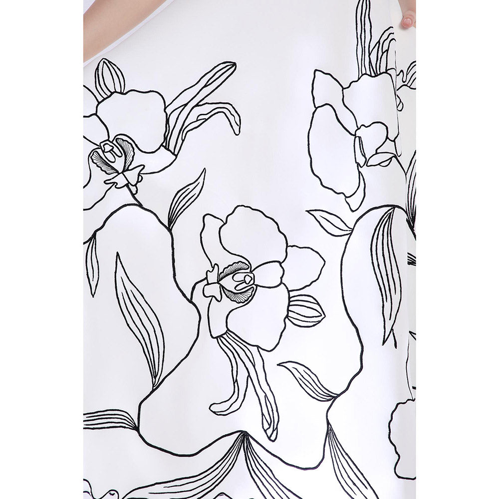 Ozeqo Womens White Dress with Wrap (Set of 2)