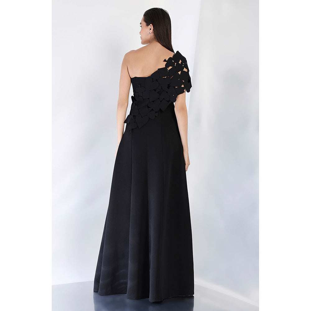 Ozeqo Black Maxi Dress and Wrap