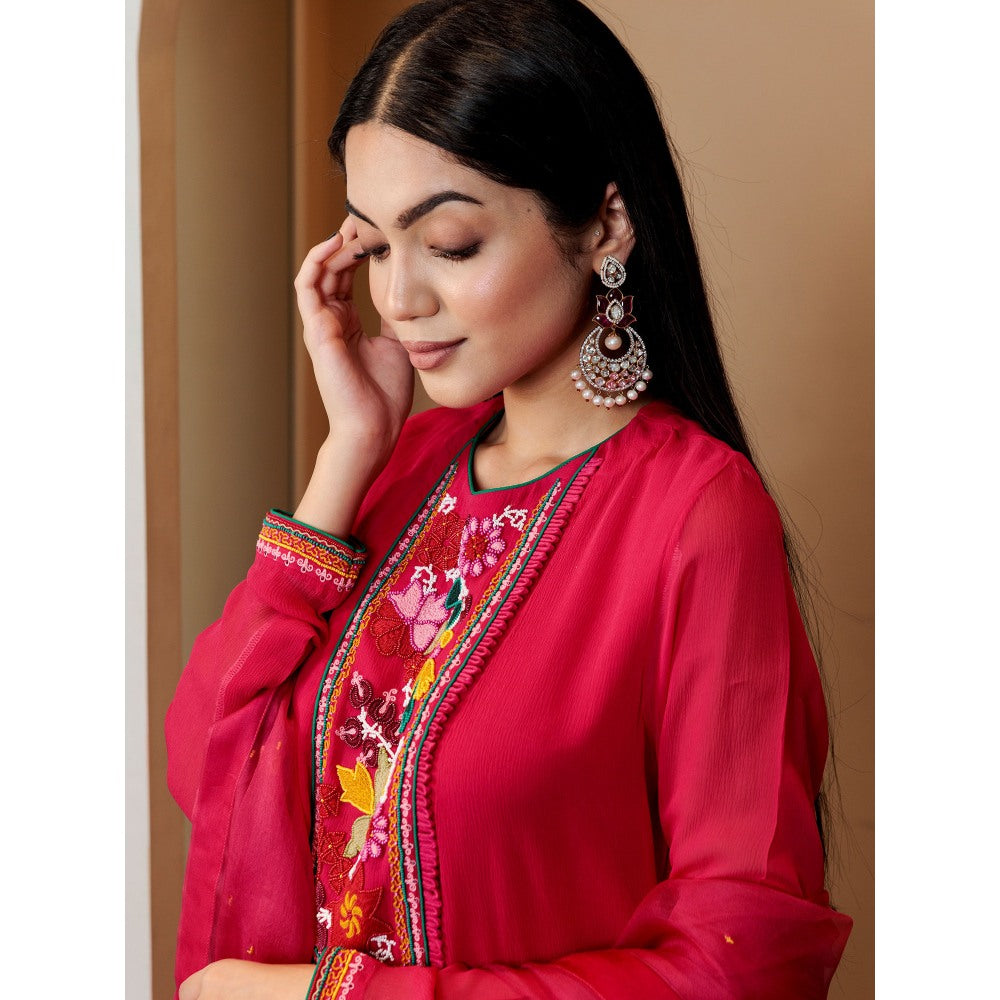 Pairaahan Kira Kurta Pink (Set of 3)