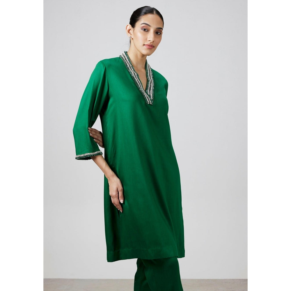 Pallavi Swadi Etoile Emerald Kurta with Pant