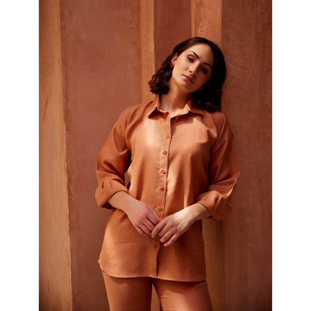 Palak Khandelwal Linen Orange Co-Ord (Set of 2)