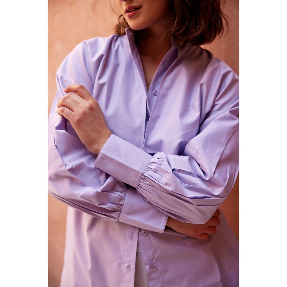 Palak Khandelwal Lavender Shirt with Front Panels
