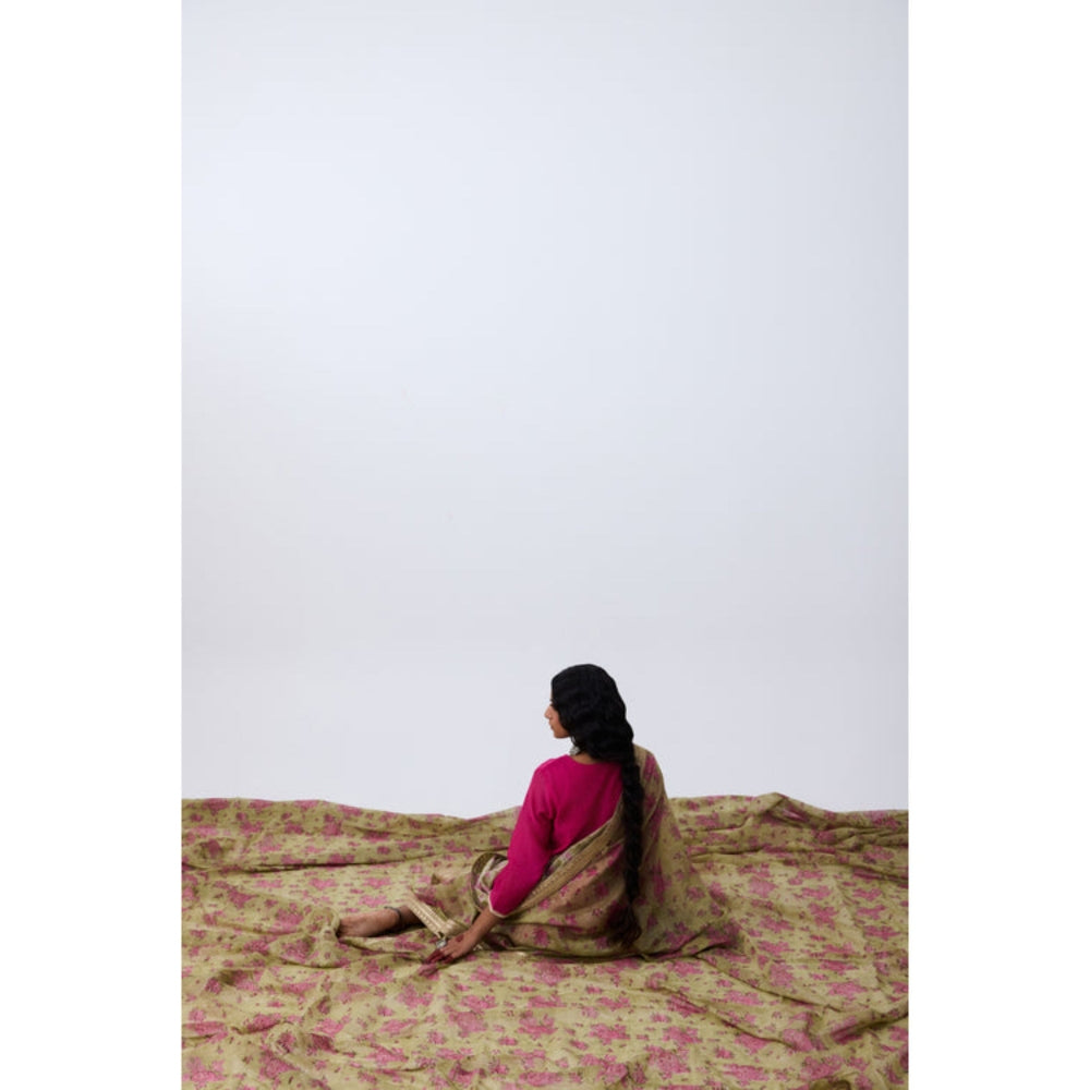 PANTS AND PAJAMAS Tarangini Embroidered Pink Kurta