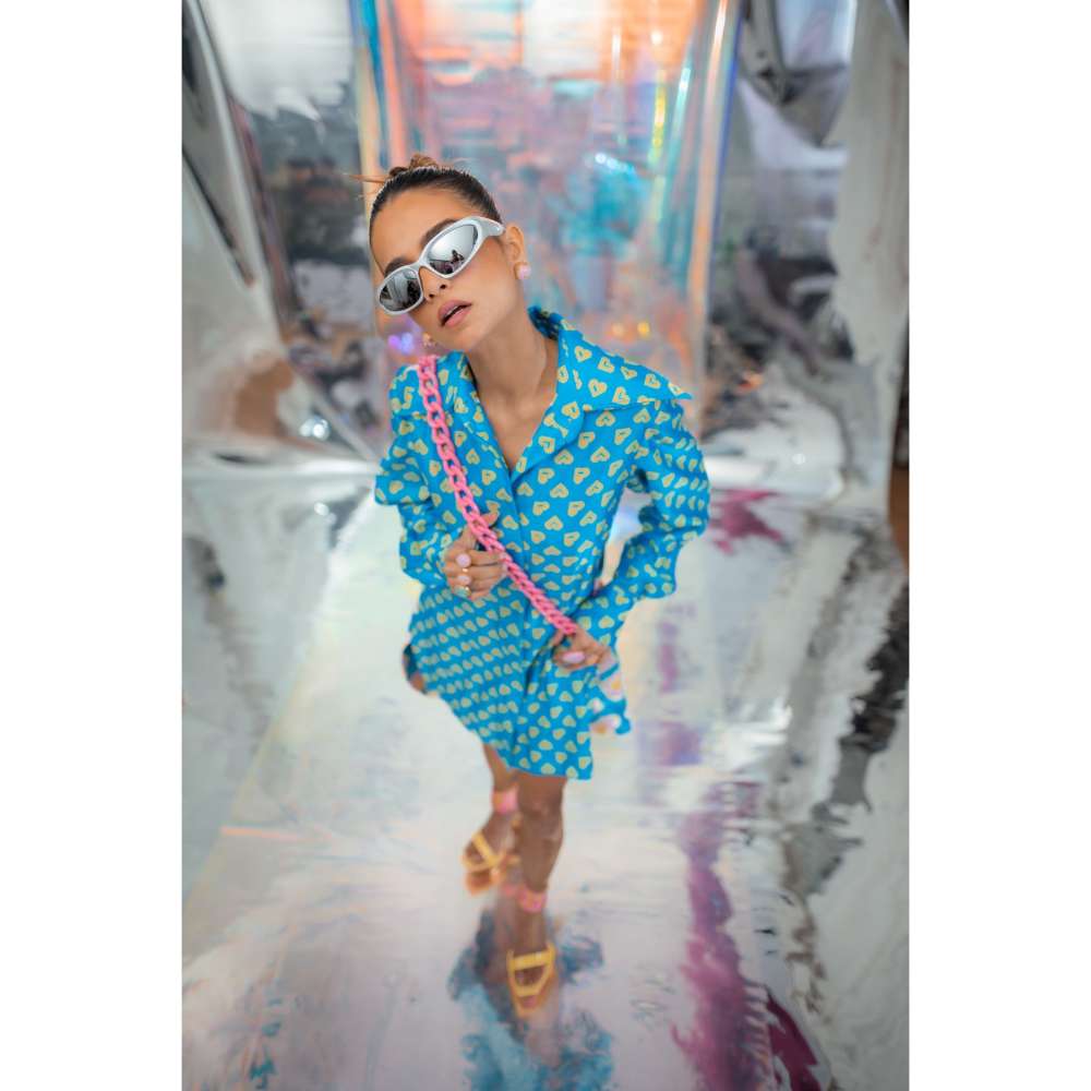 Papa Don't Preach by Shubhika Cerulean Blue Dress In Pac Street Girl Blinding Hearts