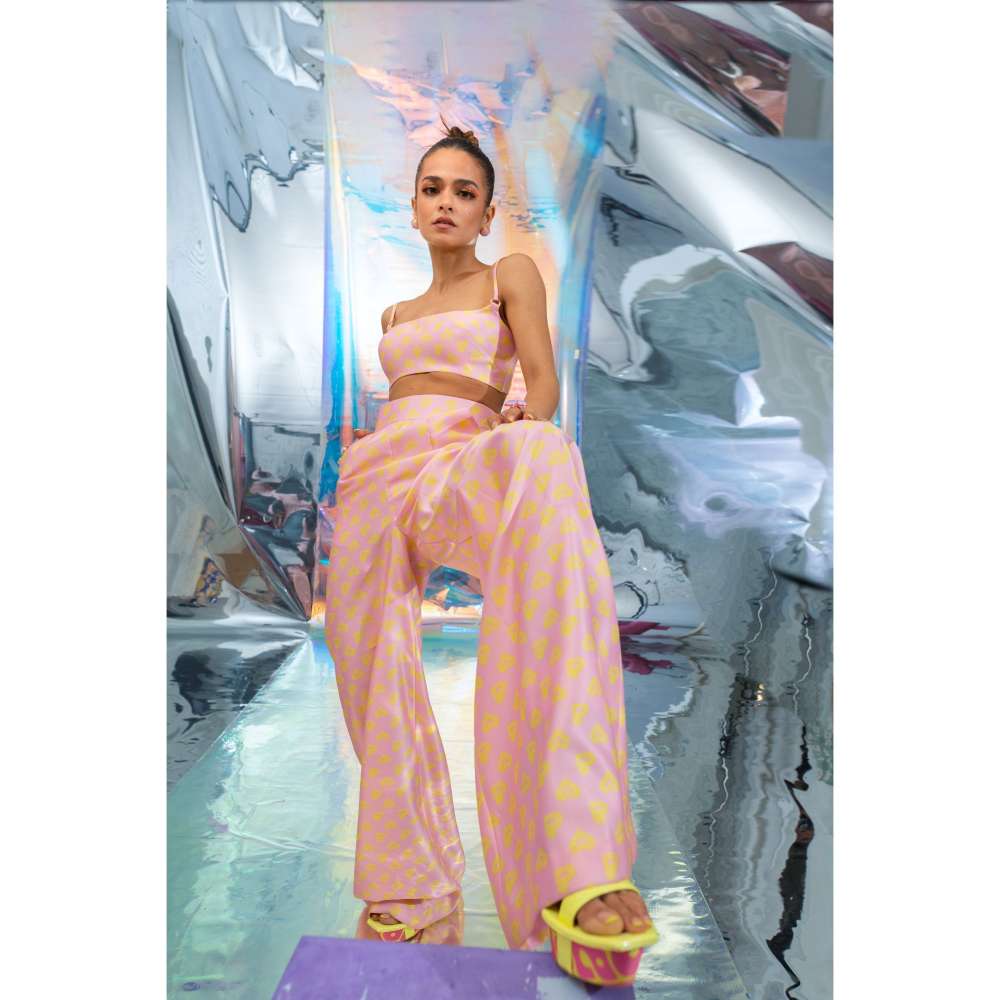 Papa Don't Preach by Shubhika Pink Flared Pant