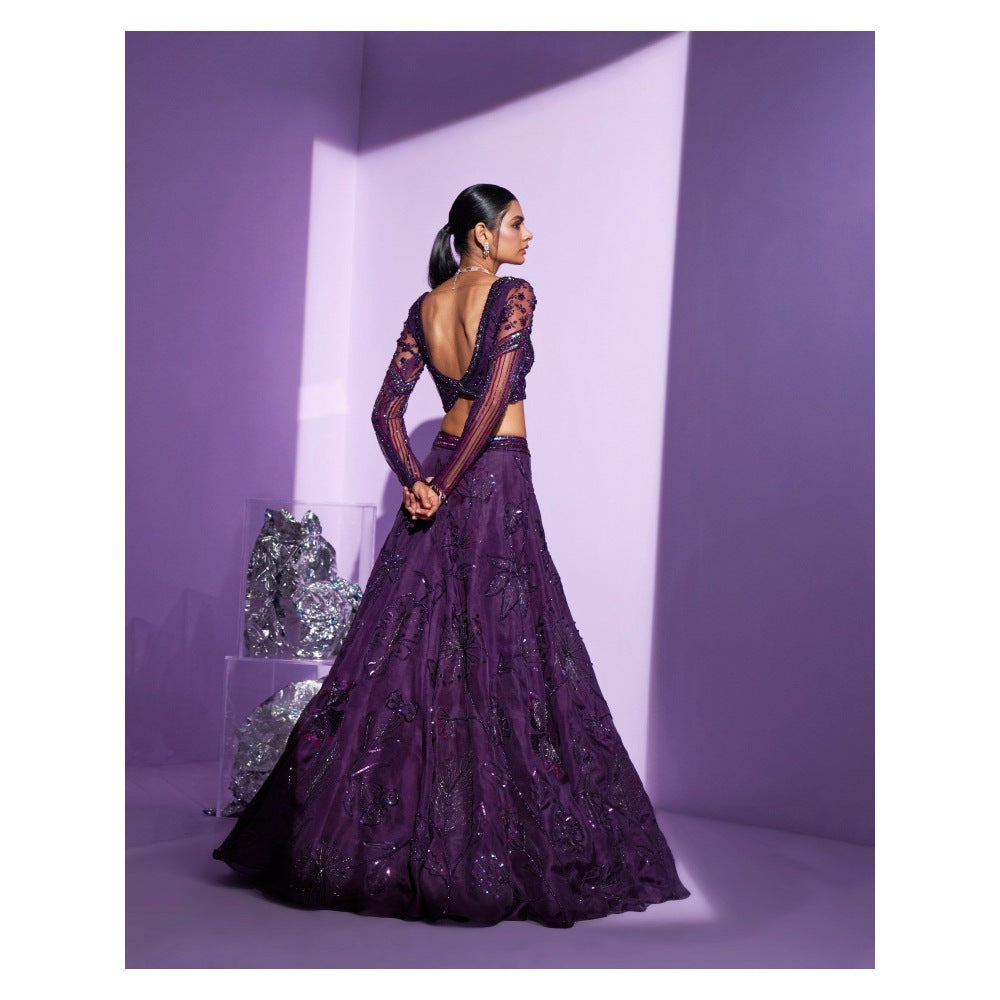 PARUL GANDHI Stellar Blouse with Lehenga Dupatta (Set of 3)
