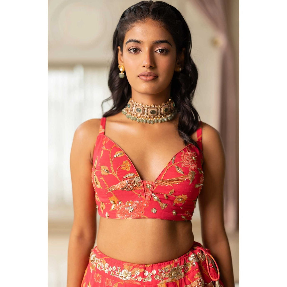 Paulmi & Harsh Honey Pink Lehenga with Choli and Dupatta