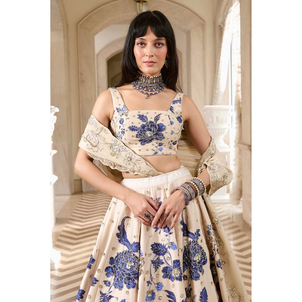Paulmi & Harsh Francesca Ivory Lehenga with Choli and Dupatta