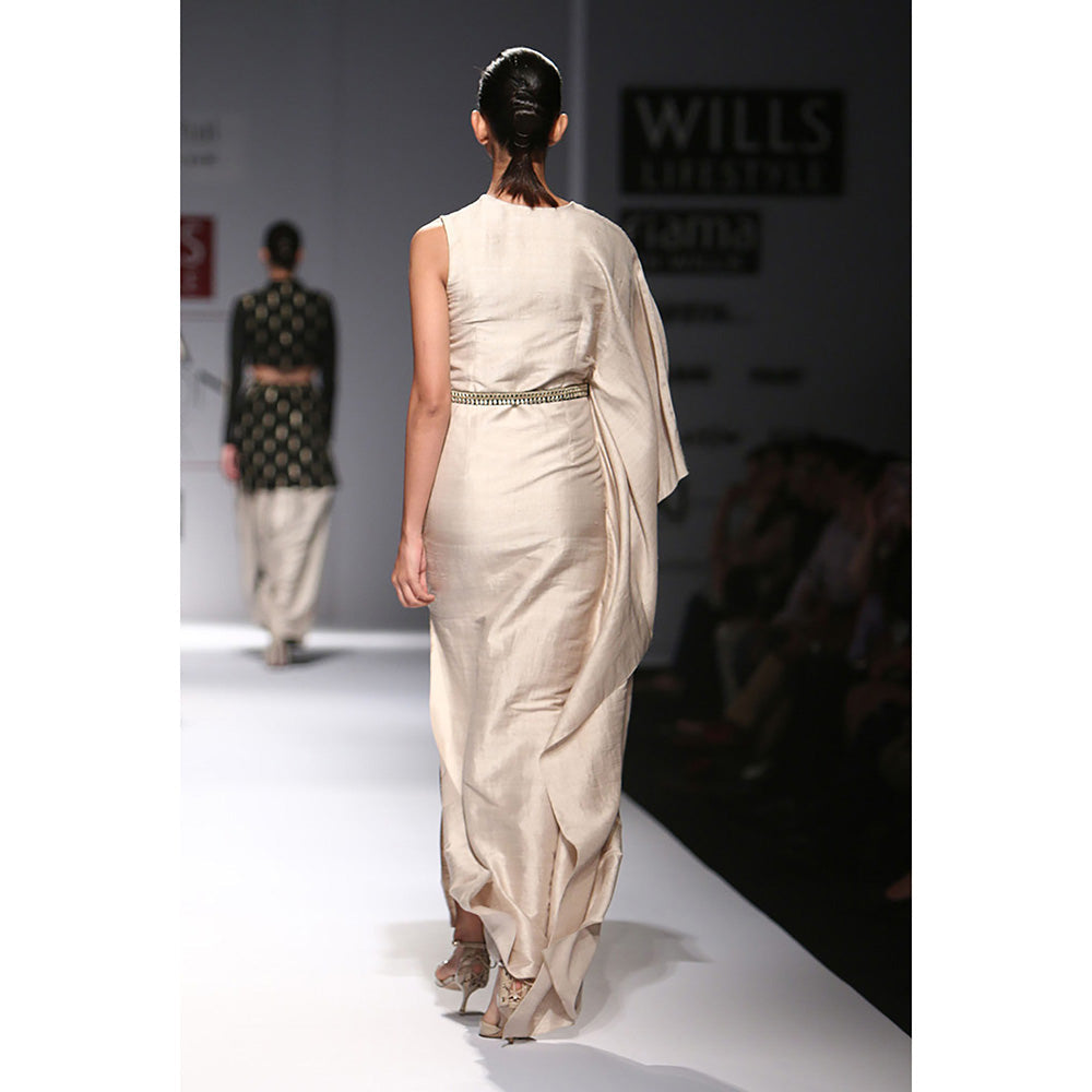 Payal Singhal Firoza Stone Dupion Silk Kaftan (Set of 2)