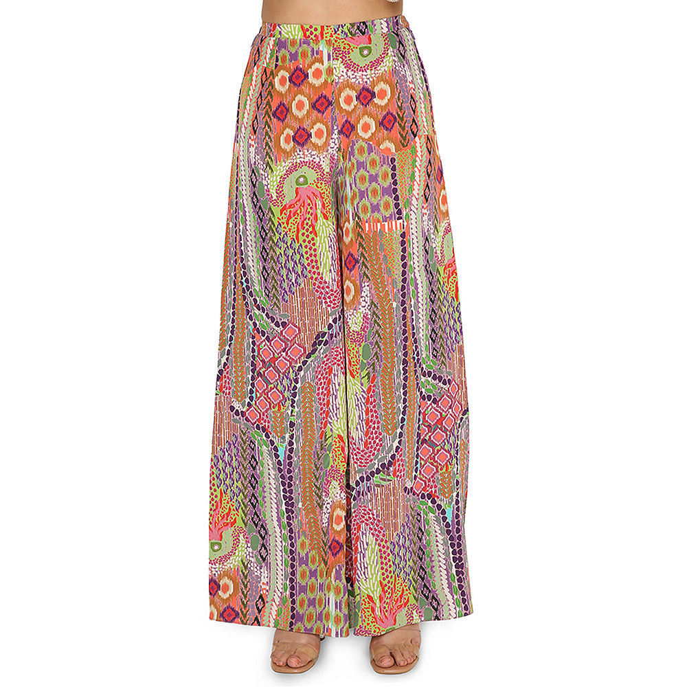 Payal Singhal Multi-Colour Print Crepe Kurta with Palazzo (Set of 2)