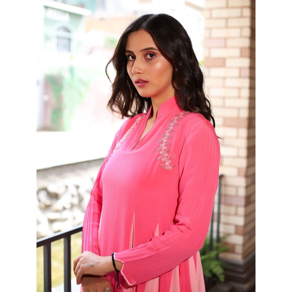 Payal Dawar Pink Siya Anarkali with Tapered Pant (Set of 2)