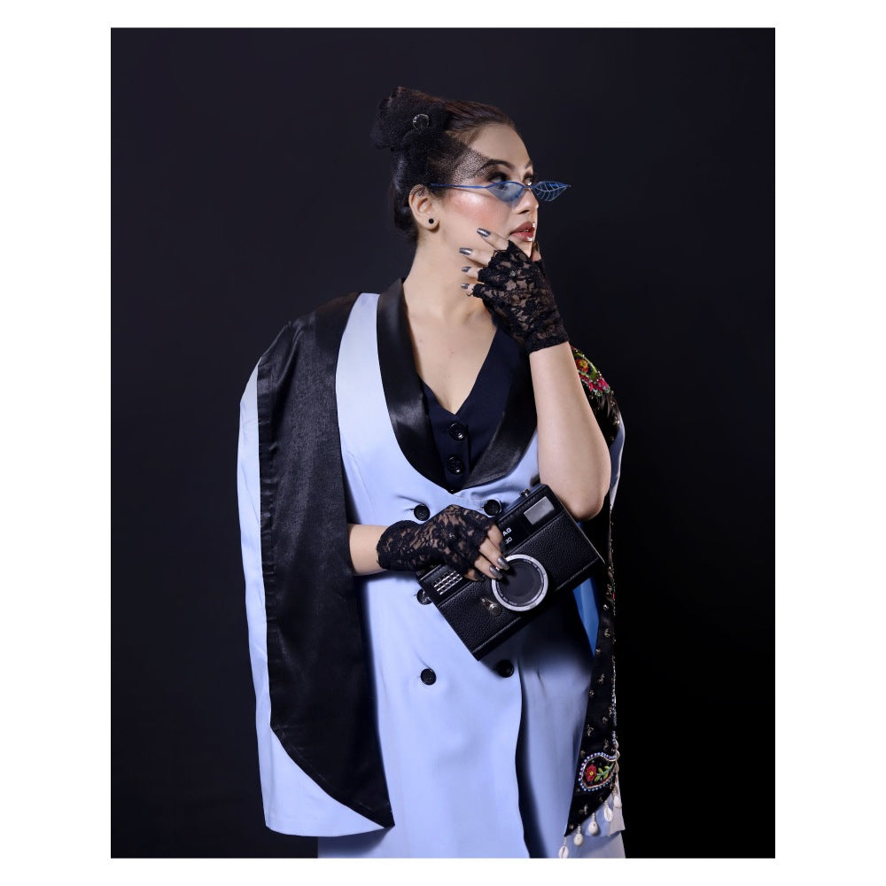 Payal Dawar Blue Blazer Dress