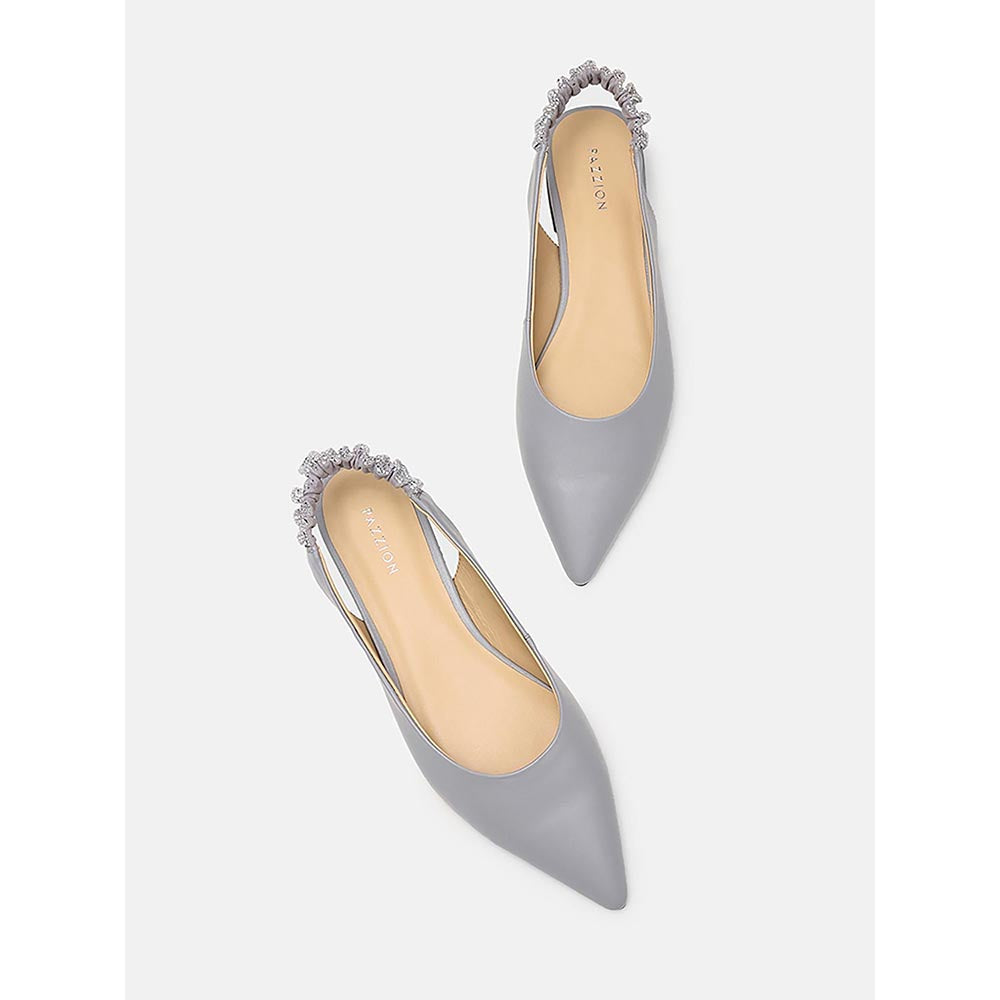 PAZZION Women's Grey Rita Sparkle Slingback Sandals