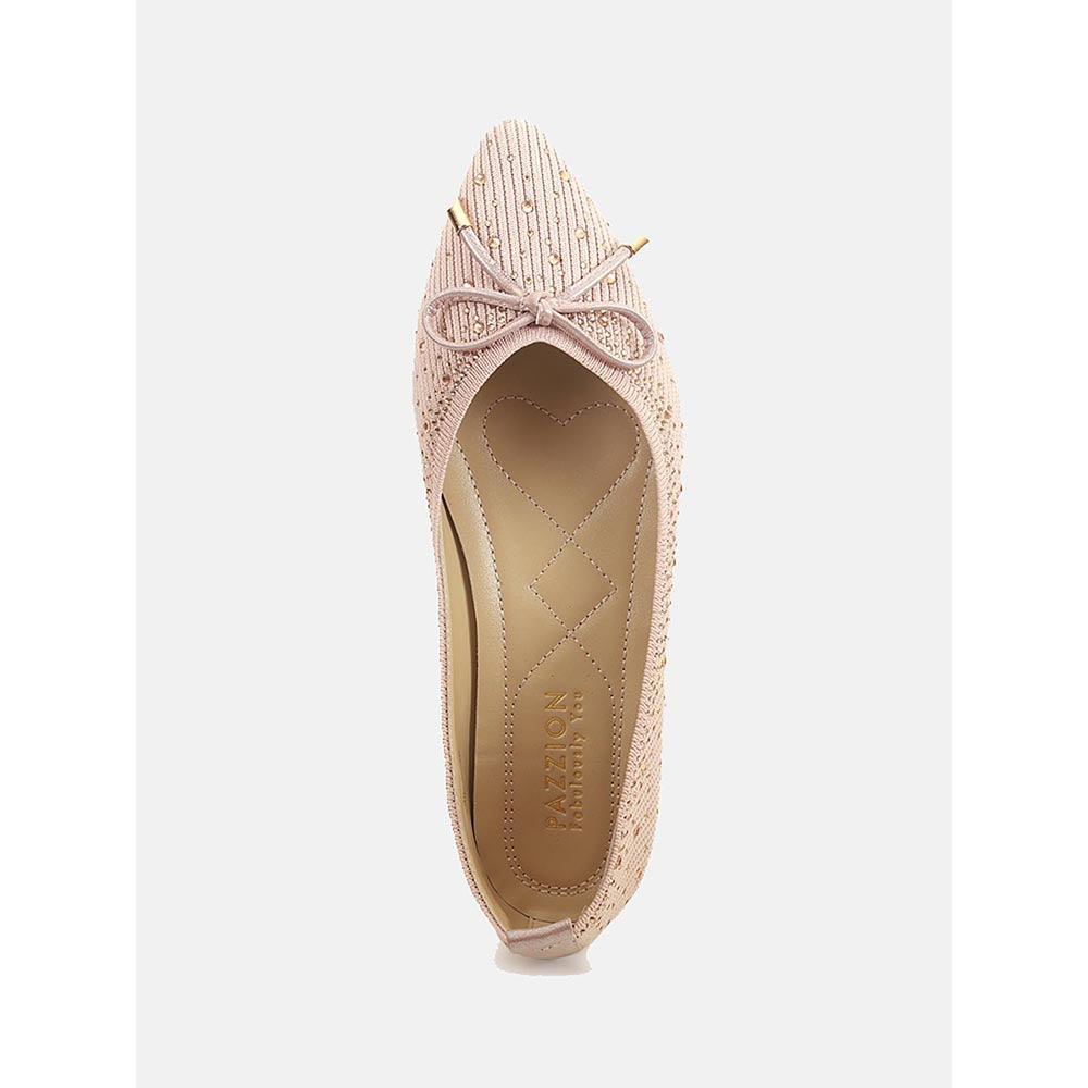 PAZZION Women's Pink Gianna Embellished Ballerina