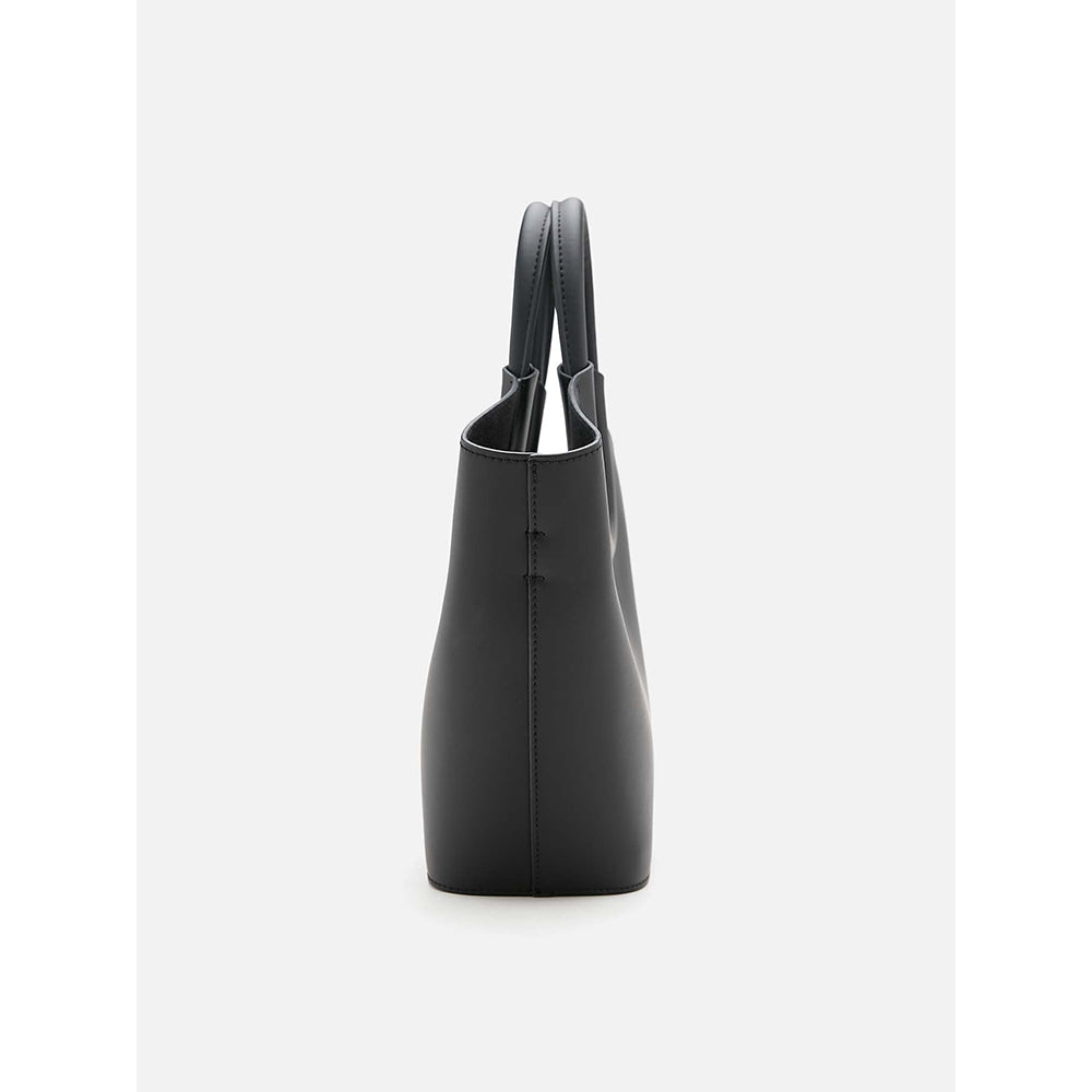 PAZZION Women's Fabiola Leather Handbag- Black