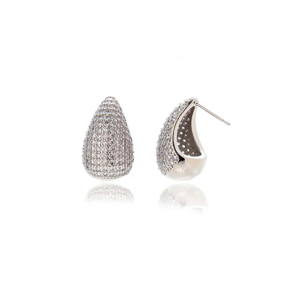 Peachy Accessories Mini Silver Dazzling Stud Drop Earrings