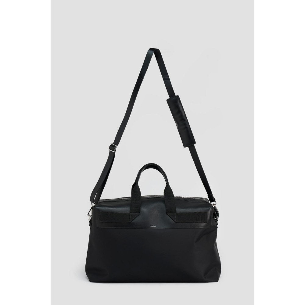 Perona Unisex Black Solid Handbag with Detachable Strap