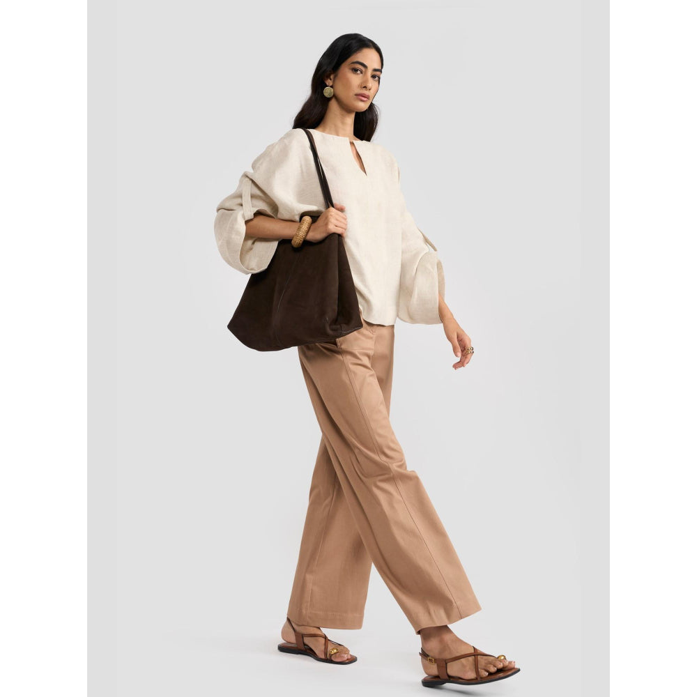 Perona Norah Brown Relaxed Fit Pant