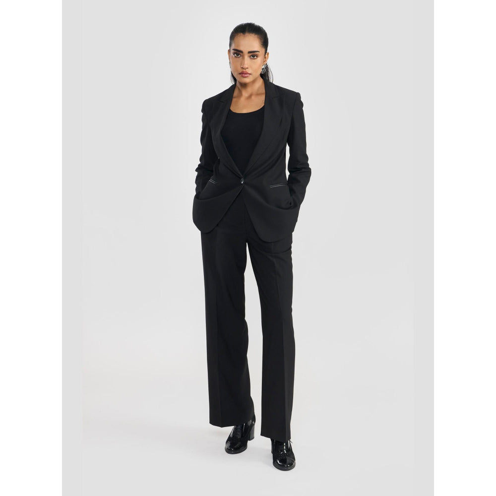 Perona Ariya Black Single-Breasted Blazer
