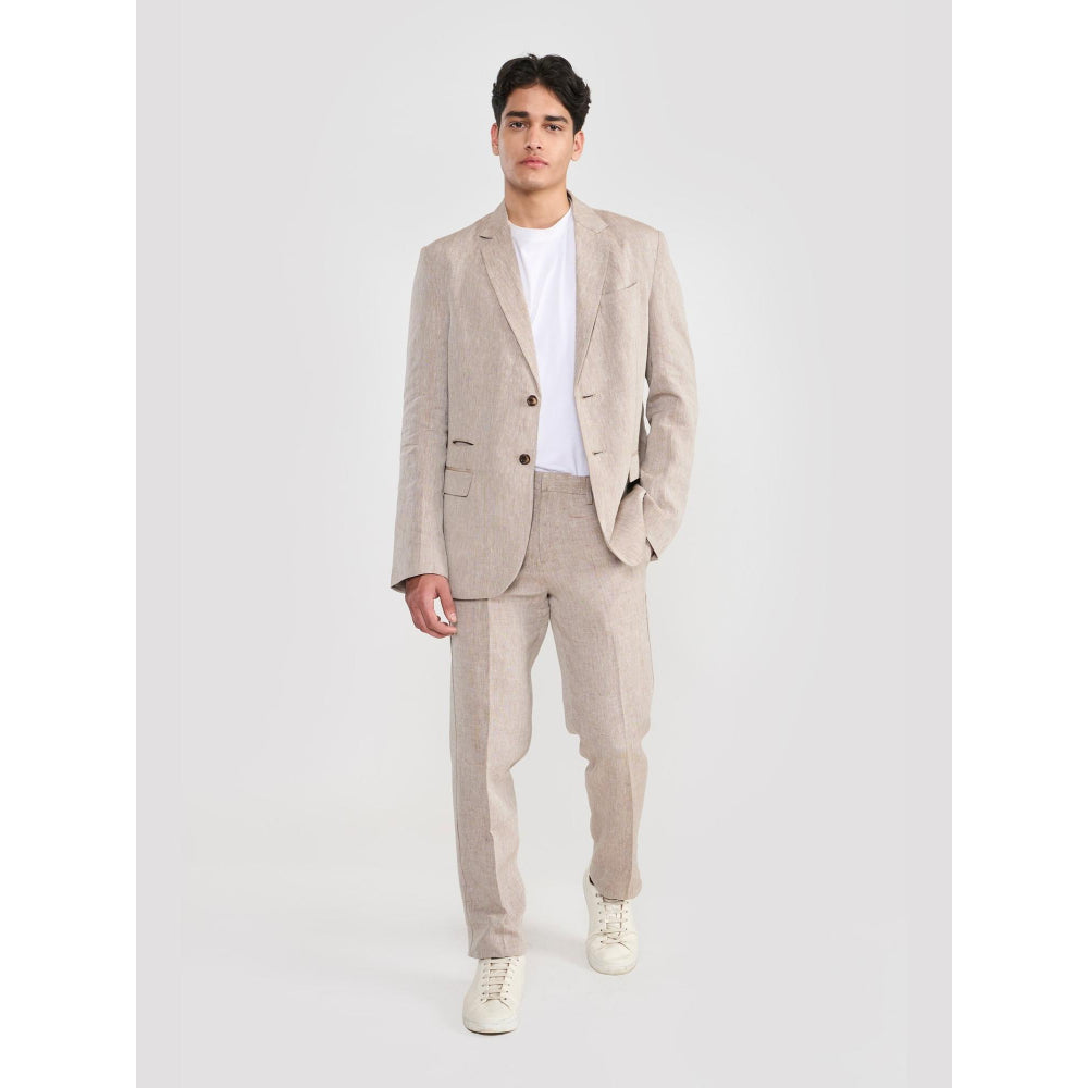 Perona Darren Brown Single Breasted Blazer