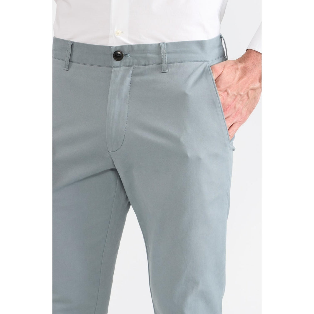 Perona Emmett Blue Solid Relaxed Fit Pant