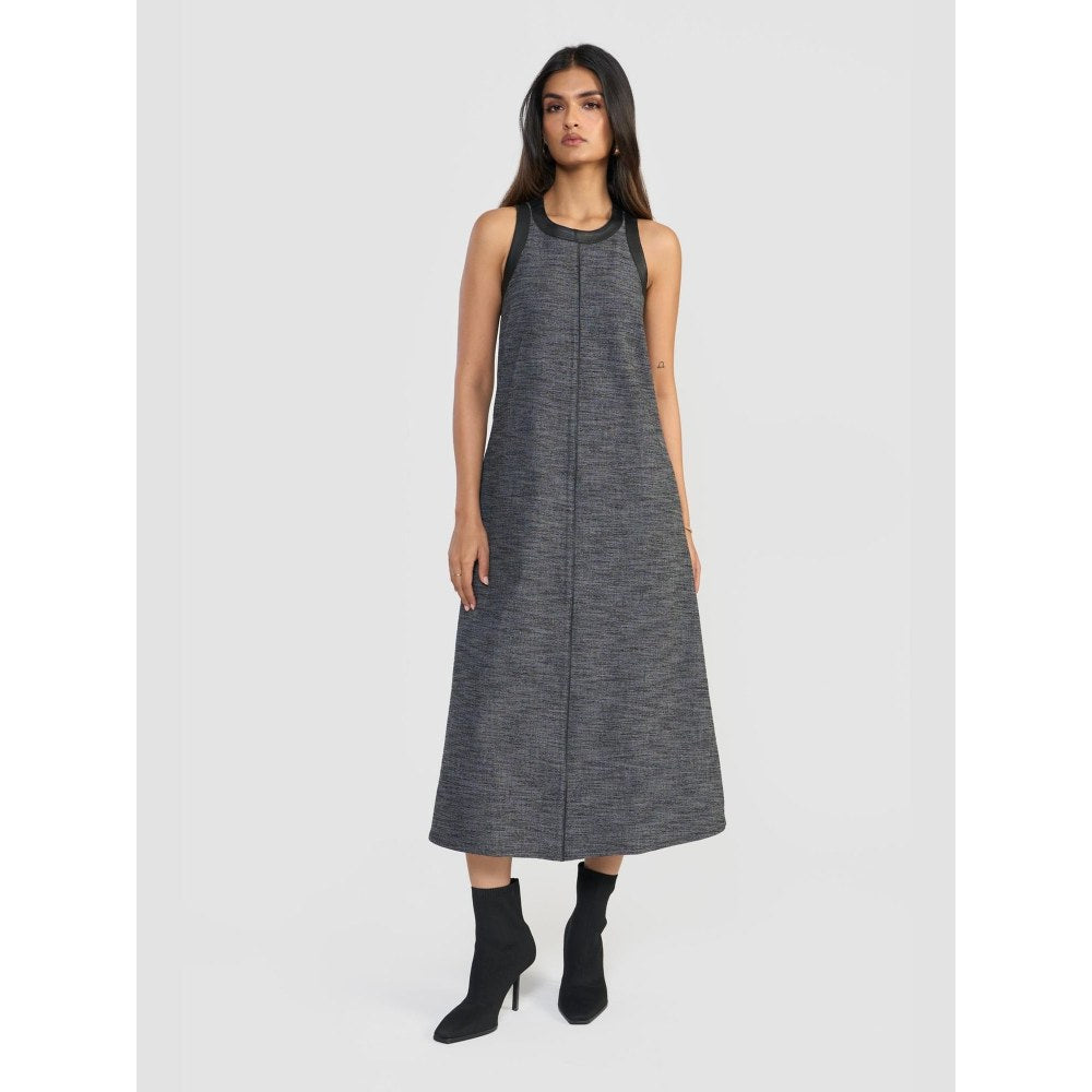 Perona Amani Black Denim Halter Neck Dress