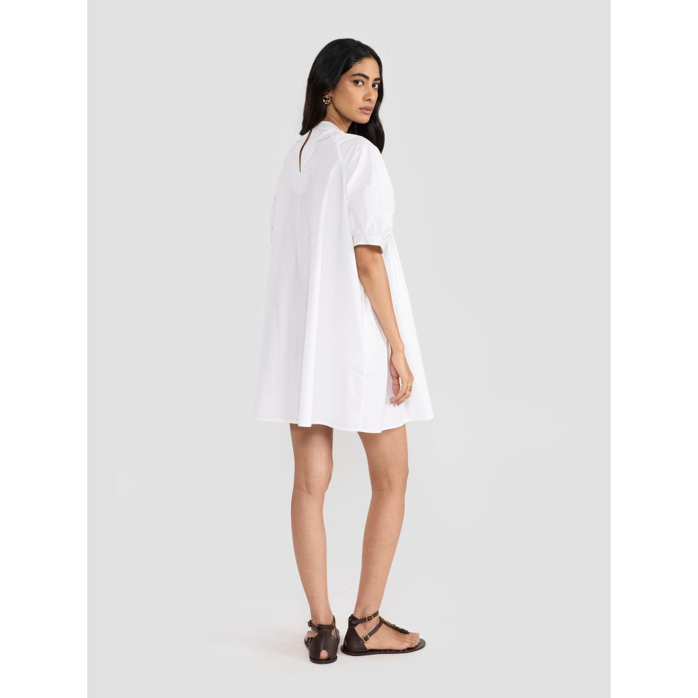 Perona Kiana White Relaxed Fit A Line Dress