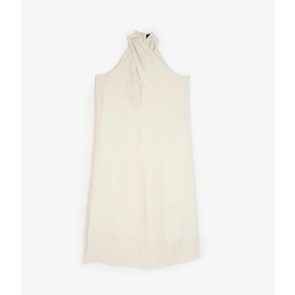 Perona Estrella Ivory Halter Neck A Line Dress