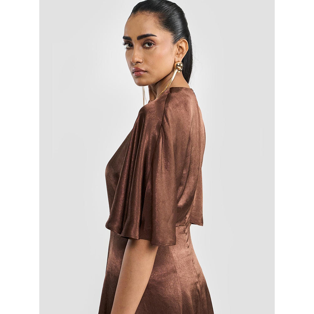 Perona Giana Brown A Line Dress