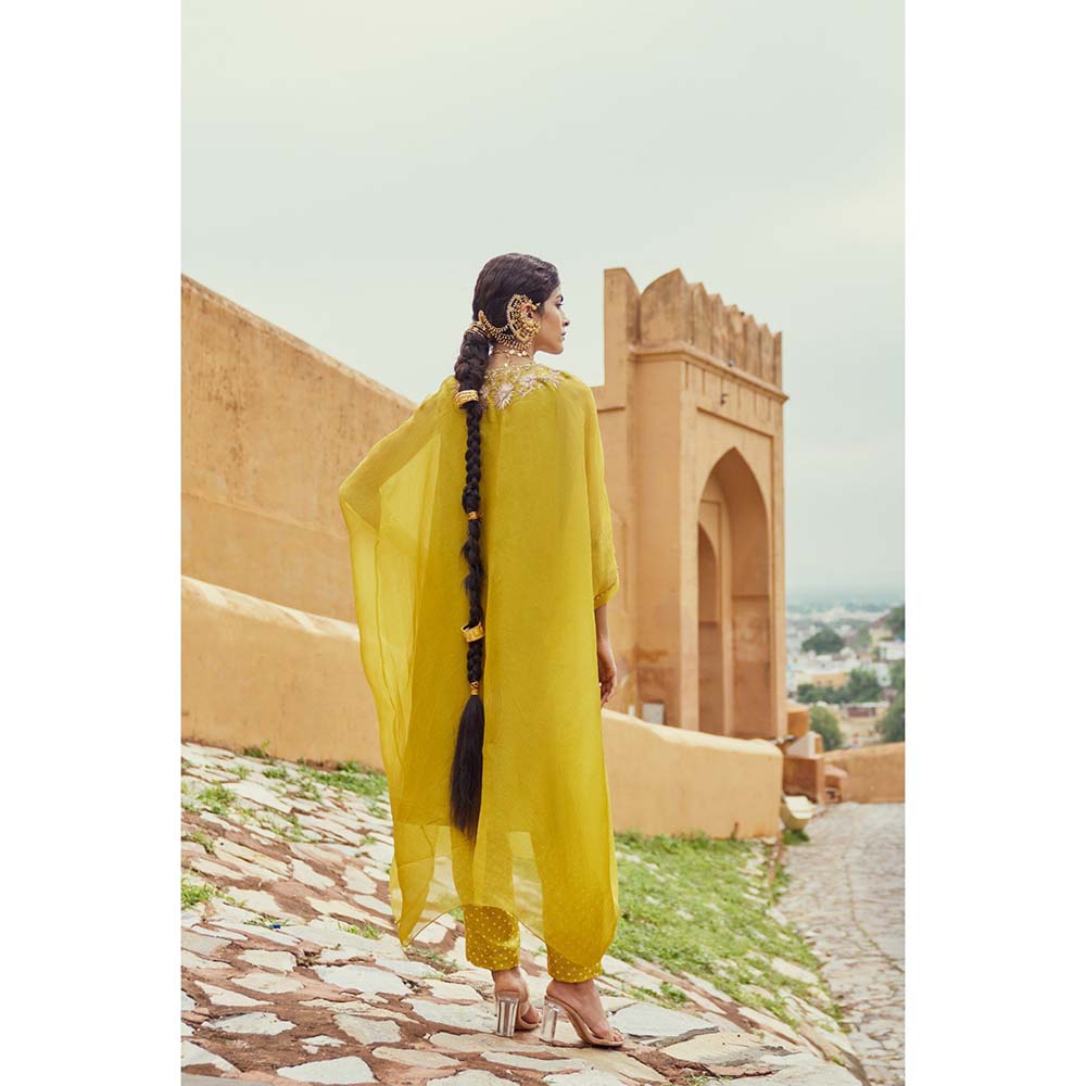 PINK CITY BY SARIKA Women's Hasti Kaftan with Inner and Pant (Set of 3)