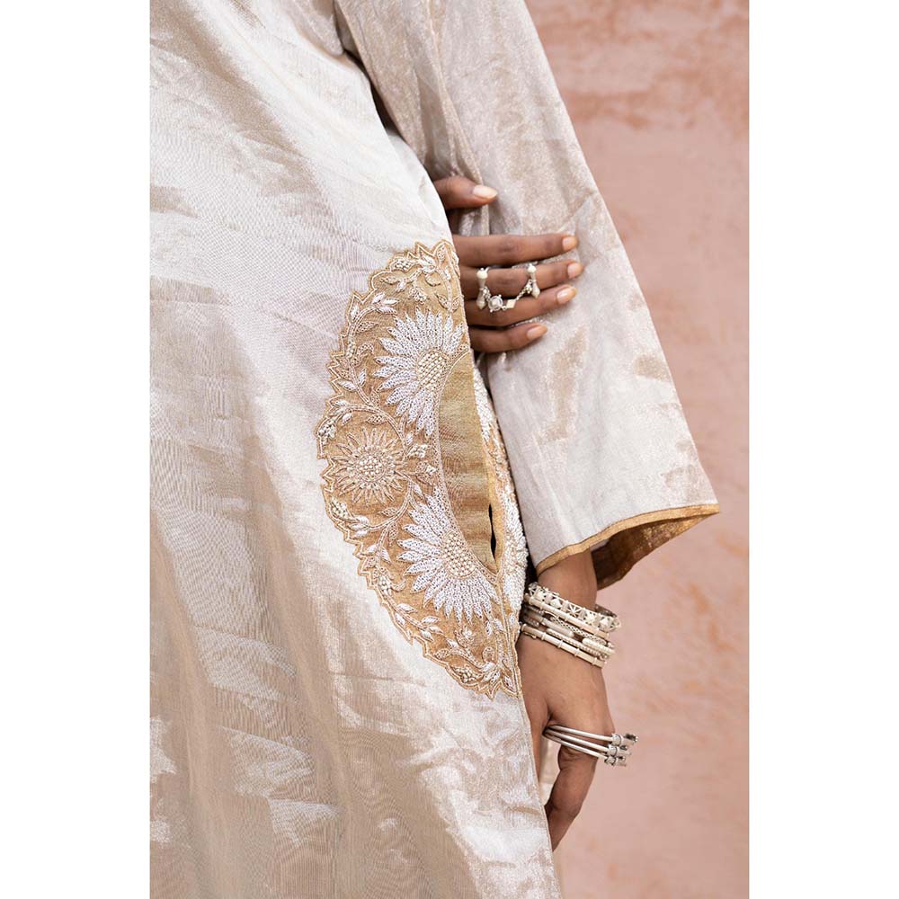 PINK CITY BY SARIKA Beige Sona Chandi Kurta with Pant (Set of 2)