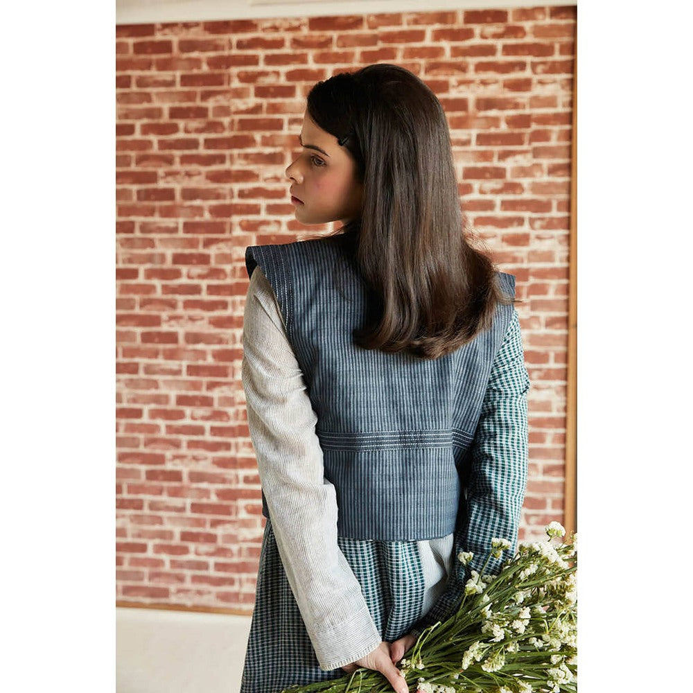 Pinnacle By Shruti Sancheti Grey Embroidered Jacket