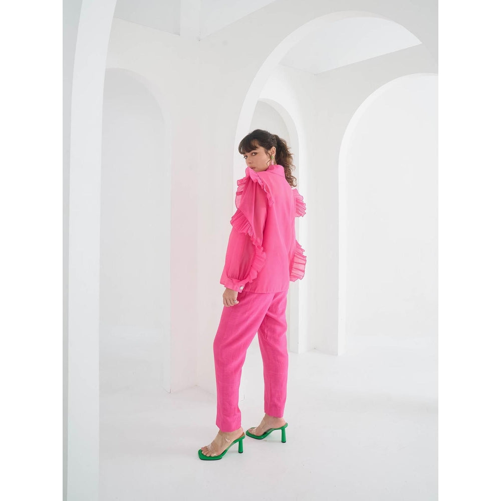 Pleats by Aruni Pink Matie Shirt