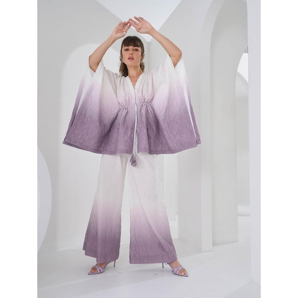 Pleats by Aruni Grey Ombre Crushed Co-Ord (Set of 2)