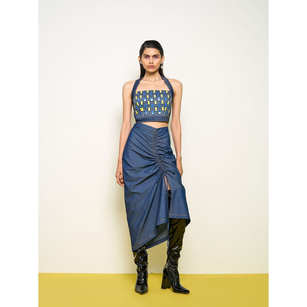 POOJA RAJGARHIA GUPTA Blue Ladybug Skirt