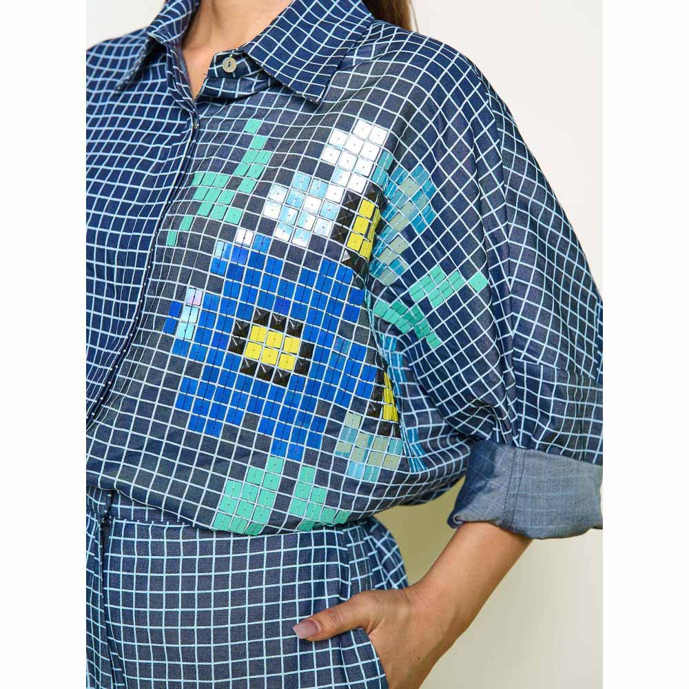 POOJA RAJGARHIA GUPTA Blue Denim Kimono Shirt