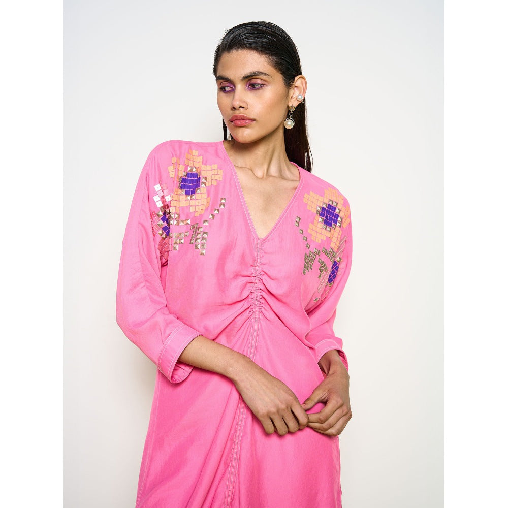 POOJA RAJGARHIA GUPTA Pink Butterfly Dress