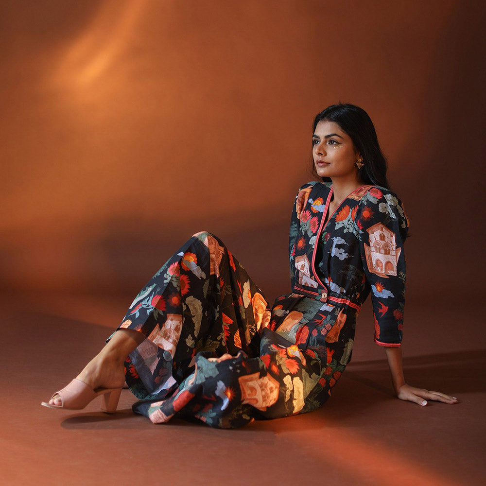 Pozruh By Aiman Astra Black Jumpsuit