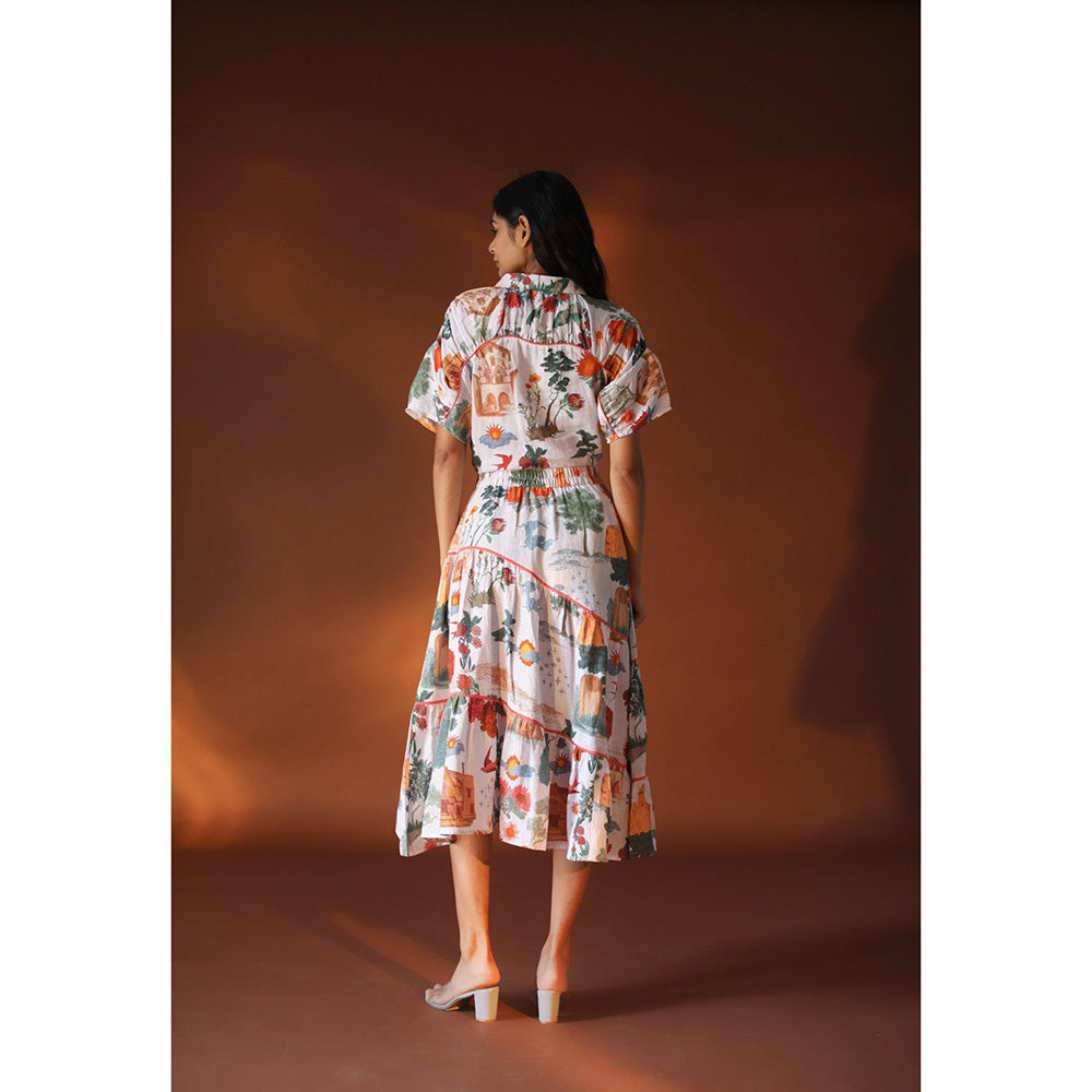 Pozruh By Aiman Cresent White Skirt