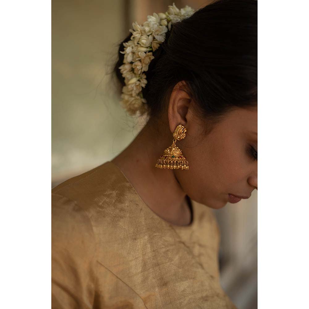 PRIYANKA RAAJIV Noor- Gold Silk Tissue Blouse