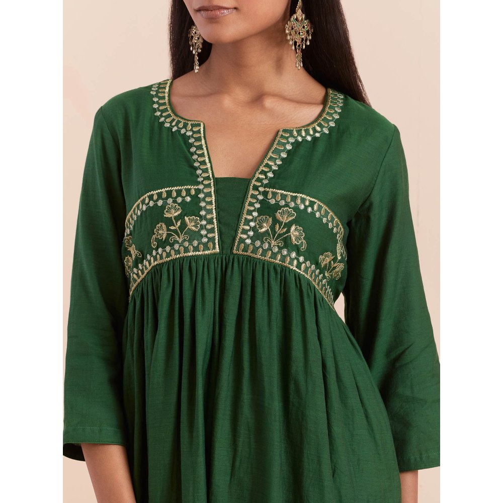 Priya Chaudhary Green Anarkali Kurta