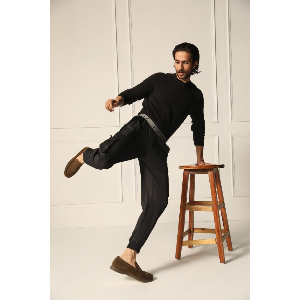 PRIMAL GRAY Black Polyester Cargo Pants