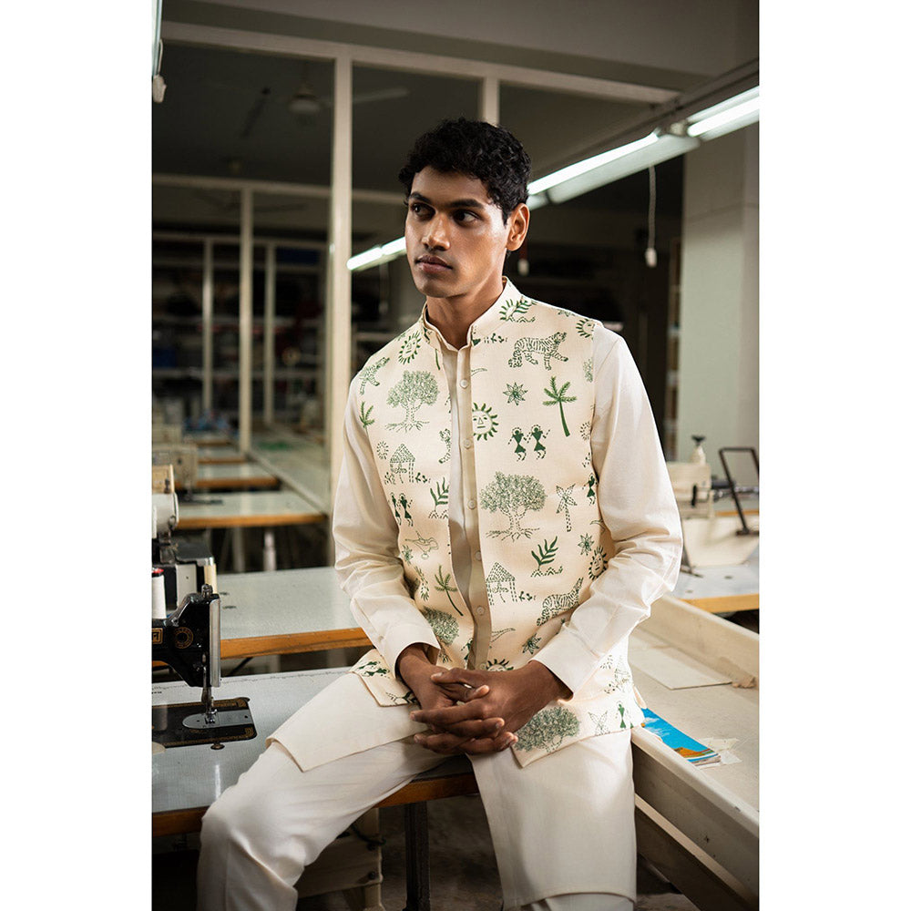 Project Bandi Green Vaana Open Nehru Jacket