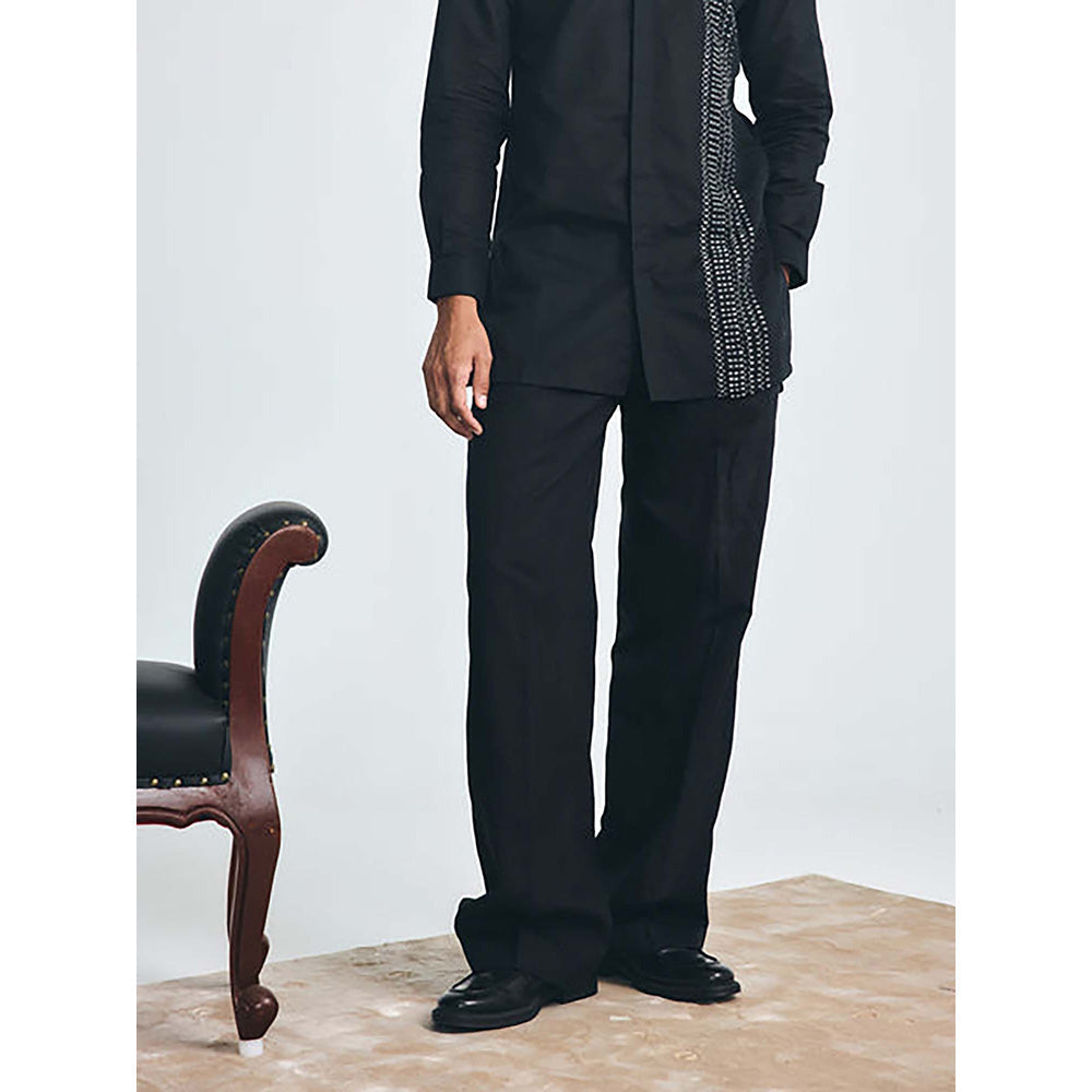 Project Bandi Blacklist Black Slim Short Kurta