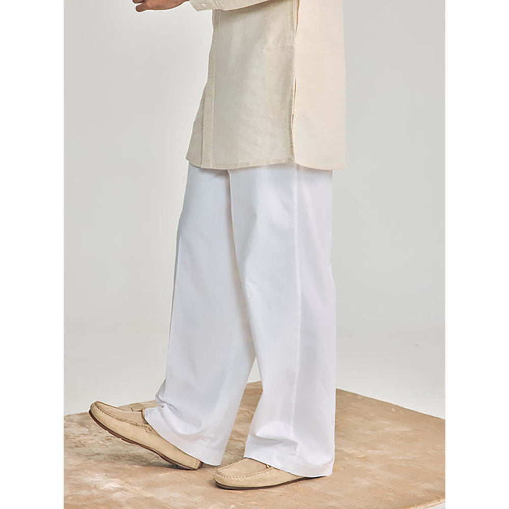 Project Bandi White Wide-Leg Slim Pant