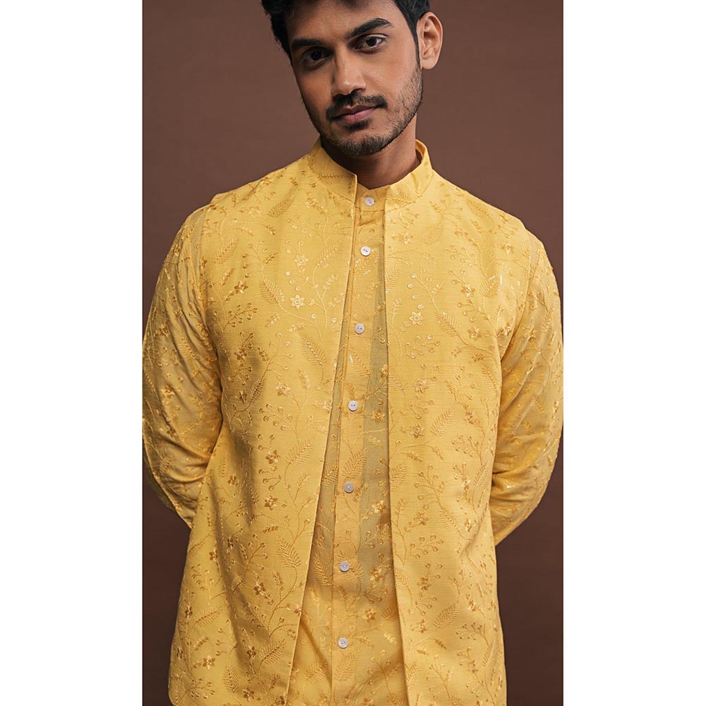Project Bandi Mens Slim Fit Yellow Solair Bandi - Rts