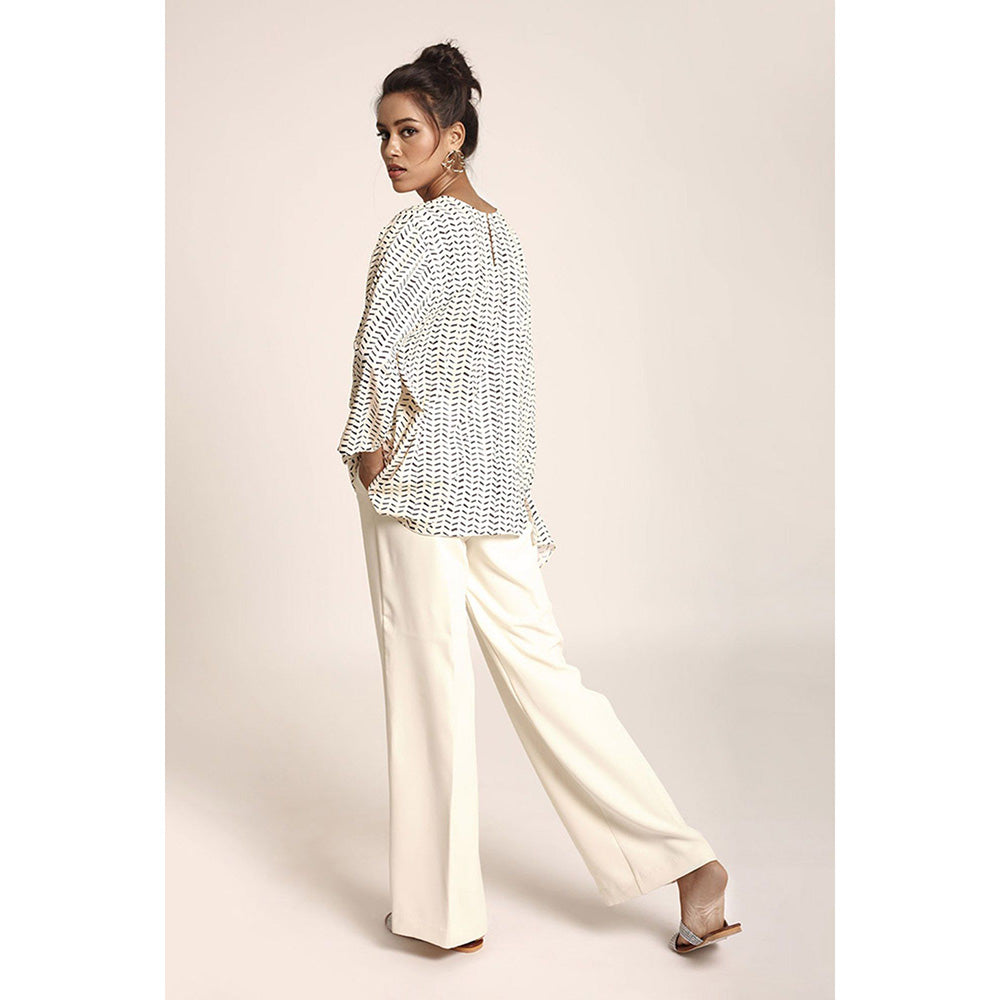 PS Pret by Payal Singhal Cream Printed Art Crepe Tunic