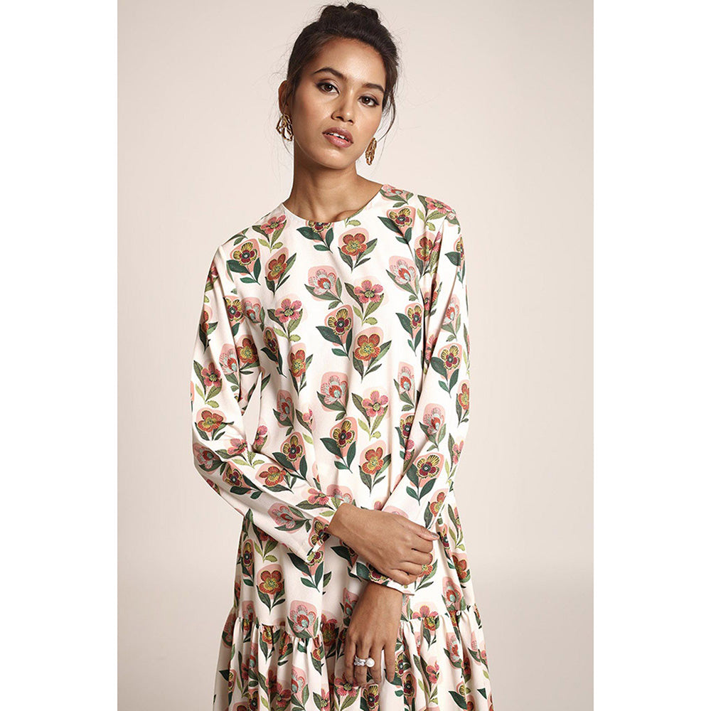 PS Pret by Payal Singhal White Printed Art Crepe Kurta