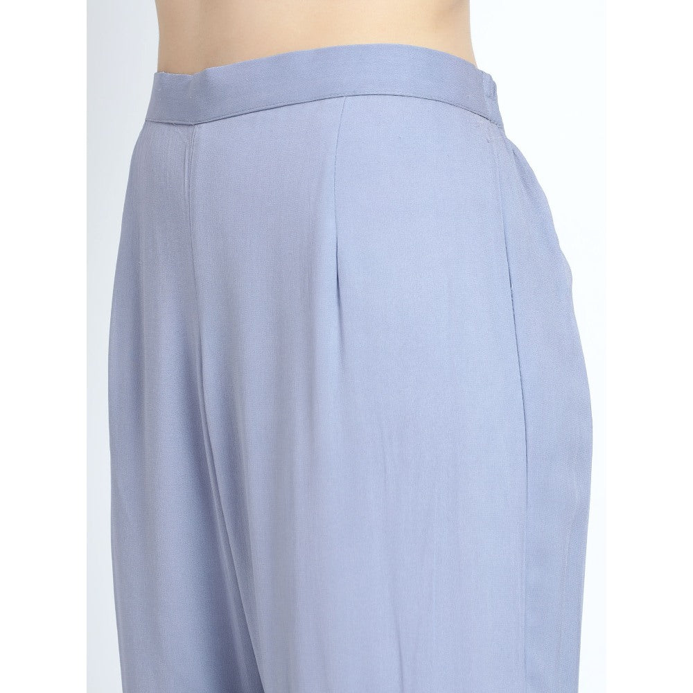 QAIYNAT Lavender Sharara with Kaftan and Inner (Set of 3)