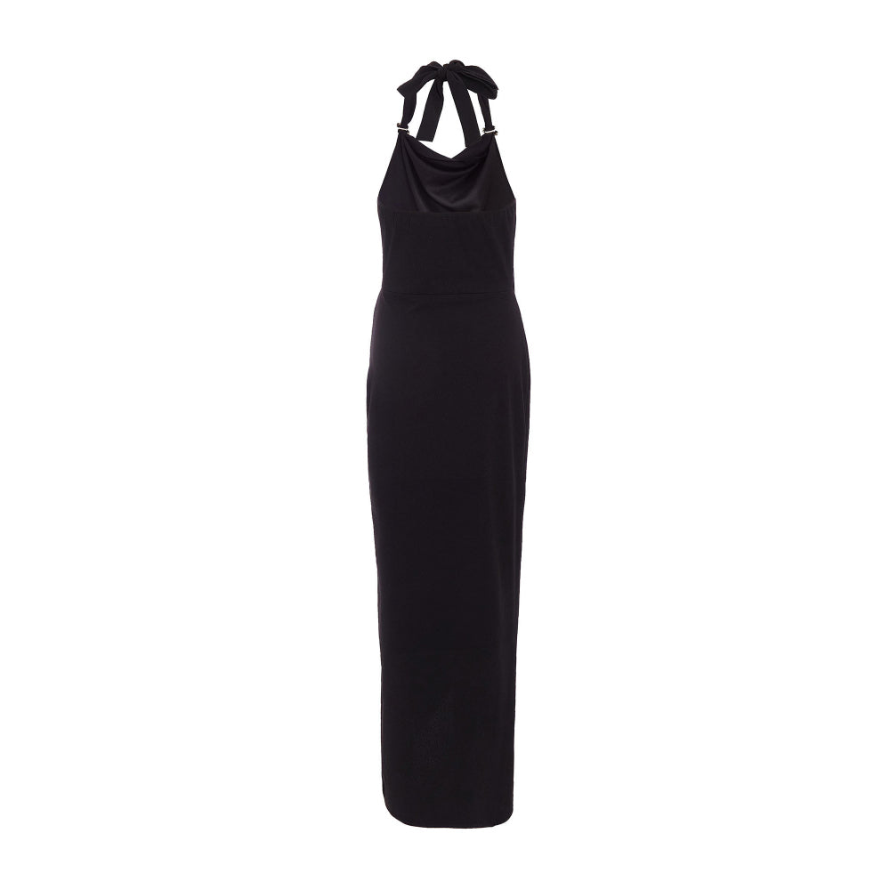 Quiz Clothing Black Sleeveless Halter Neck Bodycon Maxi Dress